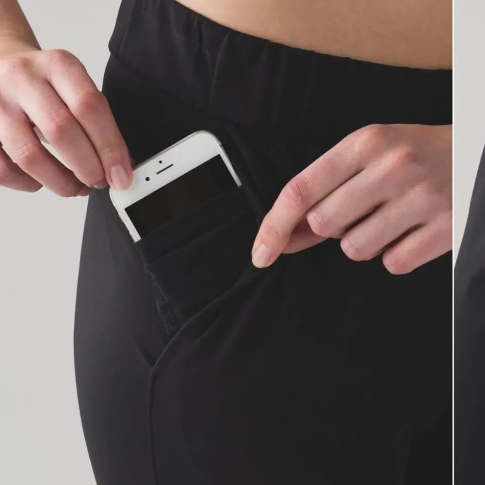 Lululemon On The Fly Pant 7/8 Ankle Black Size 4